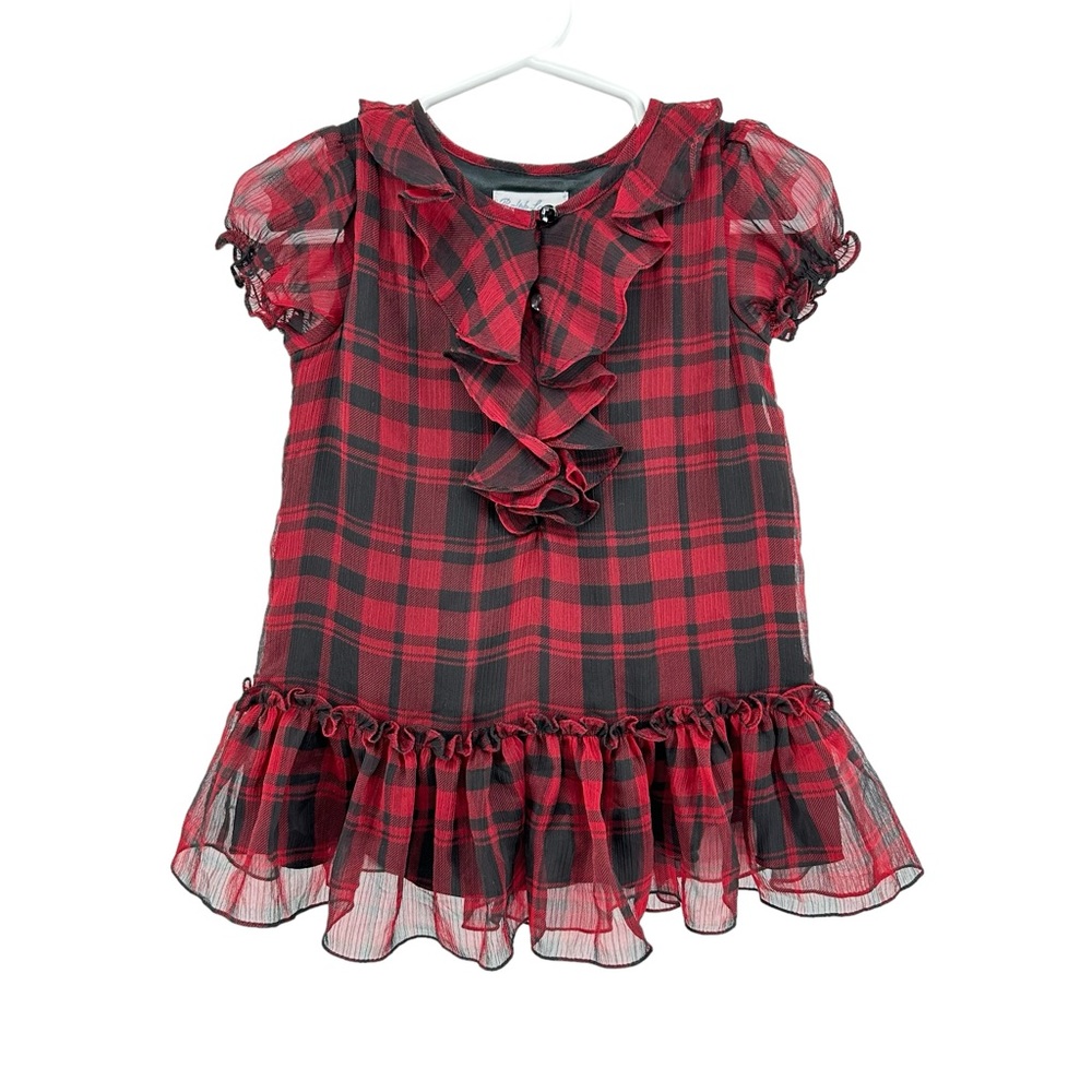 Ralph Lauren Plaid Black Red Dress
